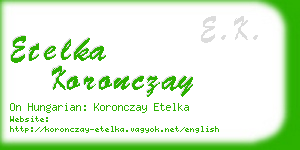 etelka koronczay business card